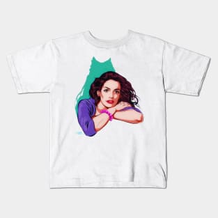 Anne Hathaway - An illustration by Paul Cemmick Kids T-Shirt